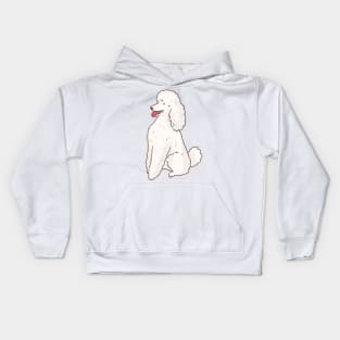 Cute poodle dog illustration Kids Hoodie